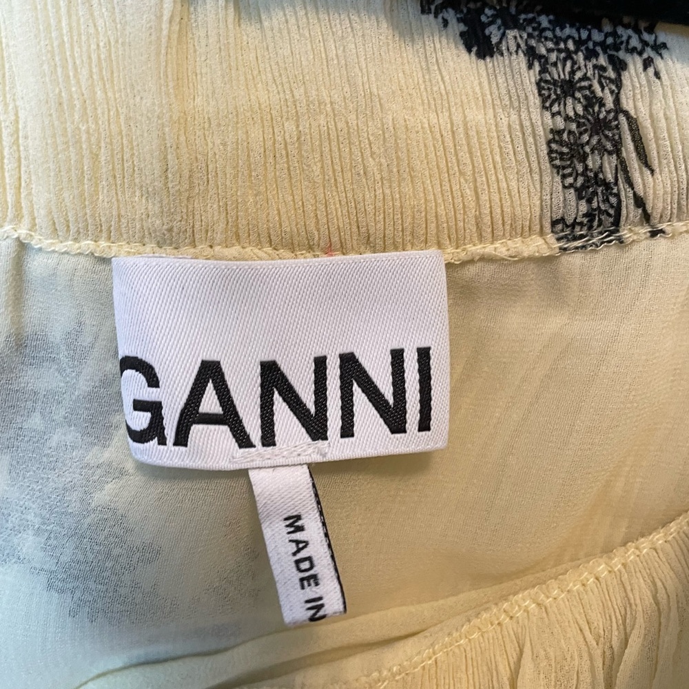 GANNI Georgette Midi Skirt - Size 44 (US 12) - Picture 4 of 7
